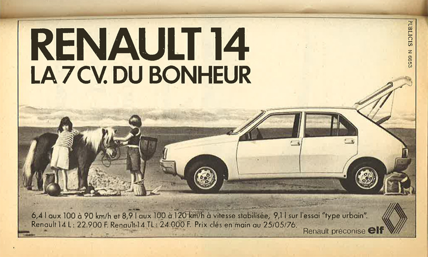 Publicité Renault in Poésie 1 juillet août 1976